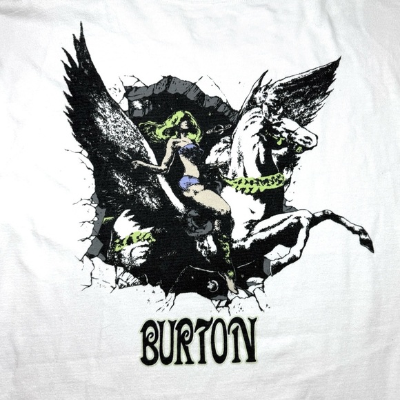 Men's White Burton Colarco Short Sleeve T-Shirt Size XXL - Picture 3 of 6